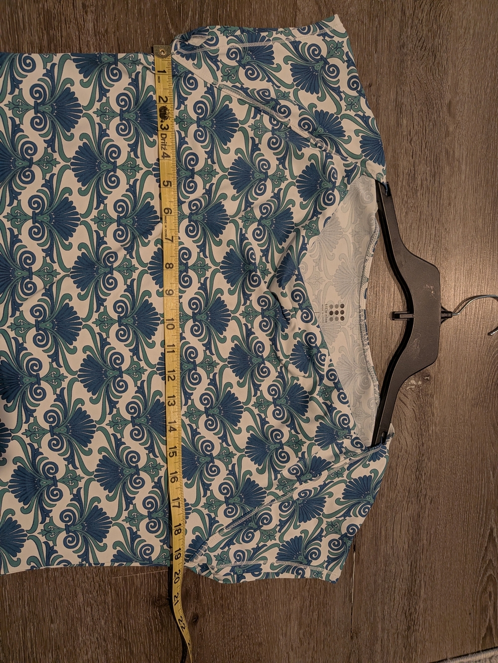 Title Nine Blue & White Printed Cowl-Neck Midi Dress - Picture 7 of 7